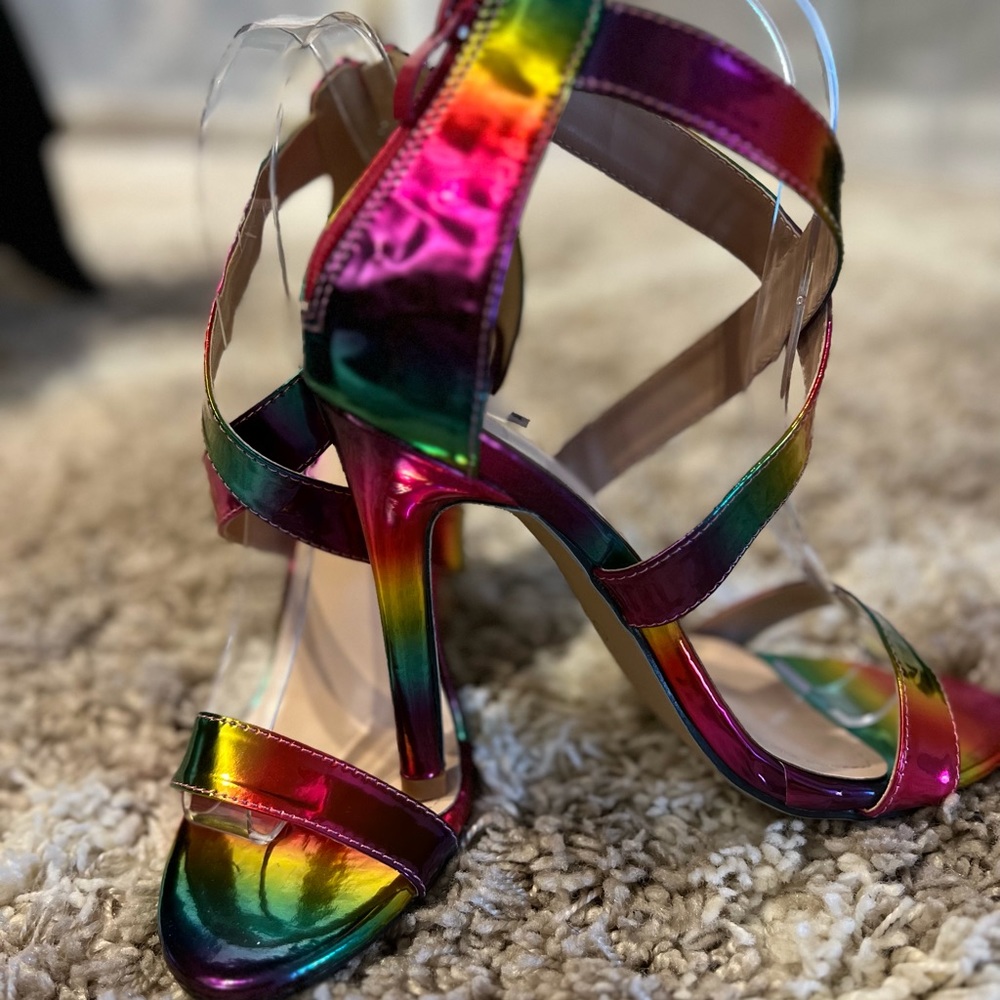 New Sexy Multi Colors Summer Stilettos. Size 6-6.5 - Picture 3 of 9